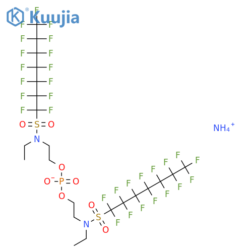 ammonium bis[2-[ethyl[(pentadecafluoroheptyl)sulphonyl]amino]ethyl] phosphate structure
