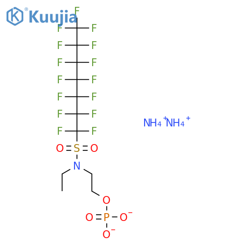diammonium 2-[ethyl[(pentadecafluoroheptyl)sulphonyl]amino]ethyl phosphate structure