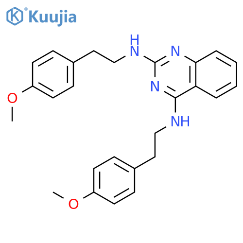 2,4-QUINAZOLINEDIAMINE, N,N'-BIS[2-(4-METHOXYPHENYL)ETHYL]- structure