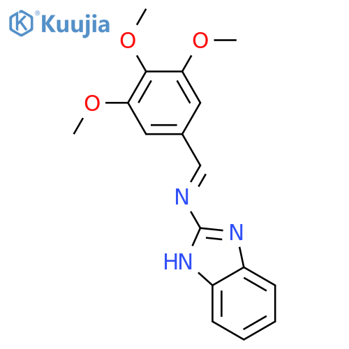 1H-BENZIMIDAZOL-2-AMINE, N-[(3,4,5-TRIMETHOXYPHENYL)METHYLENE]- structure