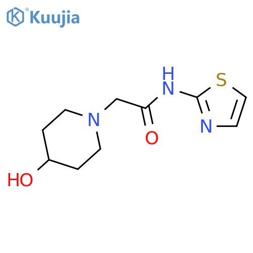 2-(4-hydroxypiperidin-1-yl)-N-(1,3-thiazol-2-yl)acetamide structure
