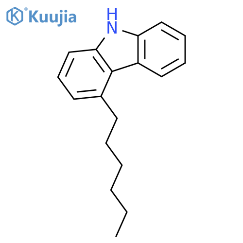 9H-Carbazole, 4-hexyl- structure