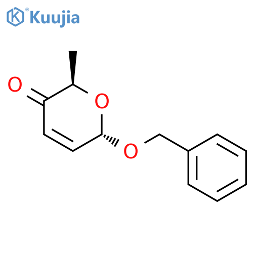 2H-PYRAN-3(6H)-ONE, 2-METHYL-6-(PHENYLMETHOXY)-, (2R,6S)- structure