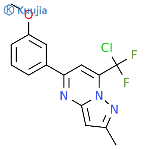 <br>7-(Chloro-difluoro-methyl)-5-(3-methoxy-phenyl)-2-methyl-pyrazolo[1,5-a]pyr imidine structure