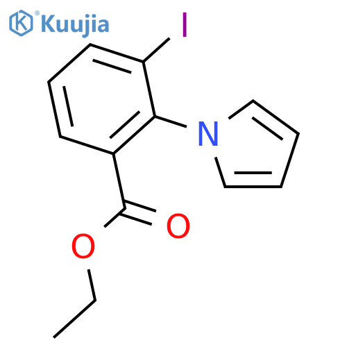 Benzoic acid, 3-iodo-2-(1H-pyrrol-1-yl)-, ethyl ester structure