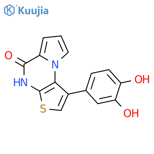 Pyrrolo[1,2-a]thieno[2,3-e]pyrazin-5(4H)-one, 1-(3,4-dihydroxyphenyl)- structure