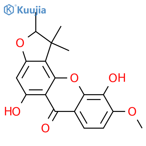 1,2-Dihydro-5,9,10-trihydroxy-1,1,2-trimethyl-6H-furo[2,3-c]xanthen-6-one; (ξ)-form, 9-Me ether structure