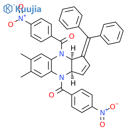 1H-Cyclopenta[b]quinoxaline,1-(diphenylmethylene)-3a,4,9,9a-tetrahydro-6,7-dimethyl-4,9-bis(4-nitrobenzoyl)-, cis- structure