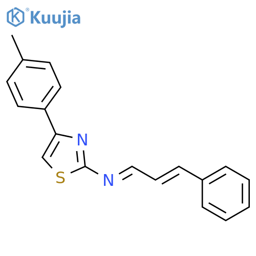 4-(4-methylphenyl)-N-[(1E,2E)-3-phenylprop-2-en-1-ylidene]-1,3-thiazol-2-amine structure