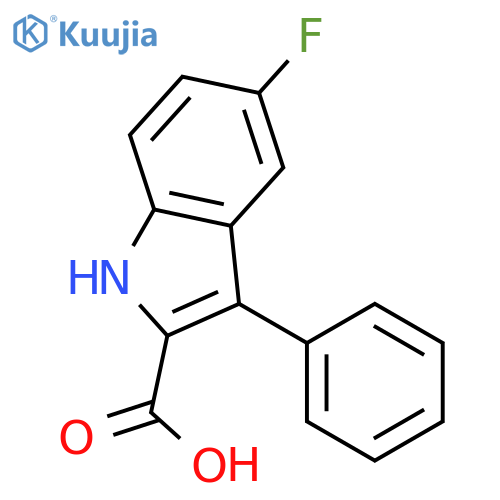 1H-Indole-2-carboxylic acid, 5-fluoro-3-phenyl- structure