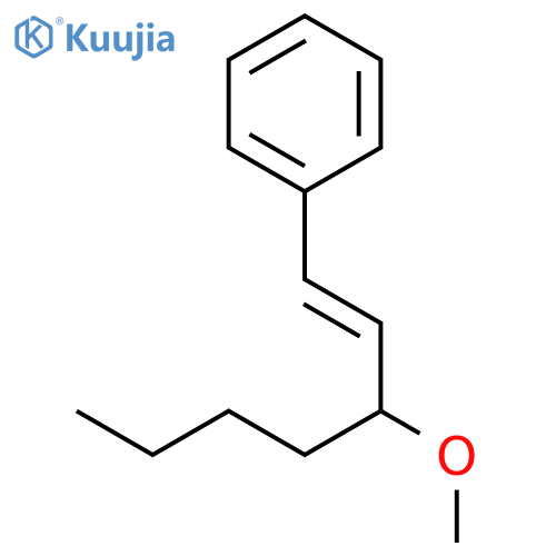 Benzene, (3-methoxy-1-heptenyl)- structure