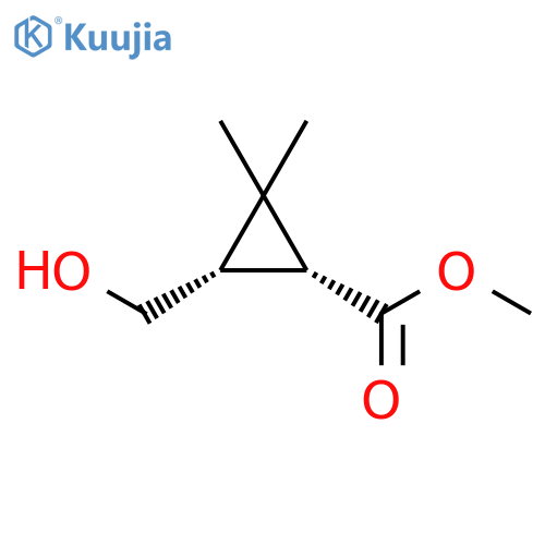 Cyclopropanecarboxylic acid, 3-(hydroxymethyl)-2,2-dimethyl-, methyl ester, cis- (9CI) structure