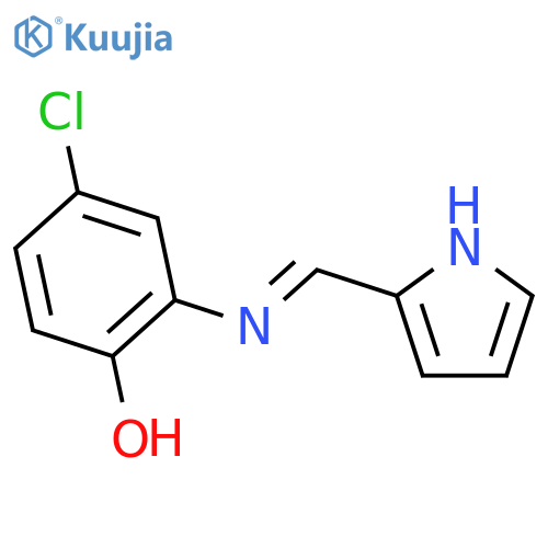 PHENOL, 4-CHLORO-2-[(1H-PYRROL-2-YLMETHYLENE)AMINO]- structure