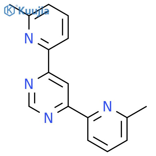 PYRIMIDINE, 4,6-BIS(6-METHYL-2-PYRIDINYL)- structure