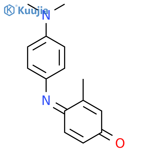 2,5-Cyclohexadien-1-one, 4-[[4-(dimethylamino)phenyl]imino]-3-methyl- structure