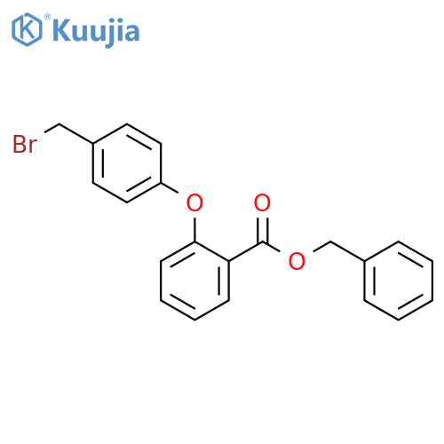 BENZOIC ACID, 2-[4-(BROMOMETHYL)PHENOXY]-, PHENYLMETHYL ESTER structure