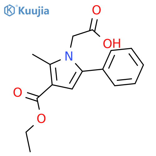 1H-Pyrrole-1-acetic acid, 3-(ethoxycarbonyl)-2-methyl-5-phenyl- structure
