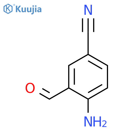 Benzonitrile, 4-amino-3-formyl- (9CI) structure