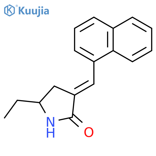 2-PYRROLIDINONE, 5-ETHYL-3-(1-NAPHTHALENYLMETHYLENE)-, (3E)- structure