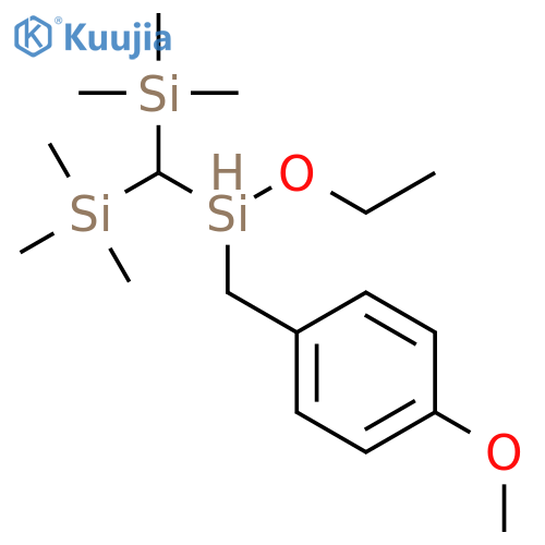 Silane, [[ethoxy(4-methoxyphenyl)methylsilyl]methylene]bis[trimethyl- structure