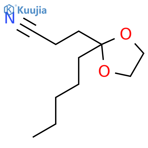 3-(2-Pentyl-1,3-dioxolan-2-YL)propanenitrile structure