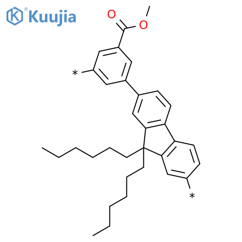POLY[(9,9-DIHEXYL-9H-FLUORENE-2,7-DIYL)[5-(METHOXYCARBONYL)-1,3-PHENYLENE]] structure
