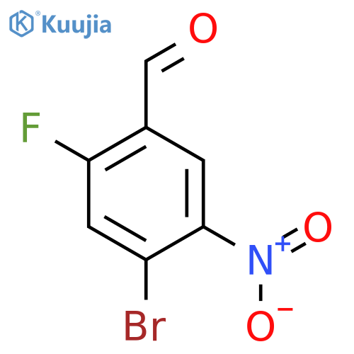 4-bromo-2-fluoro-5-nitro-benzaldehyde structure