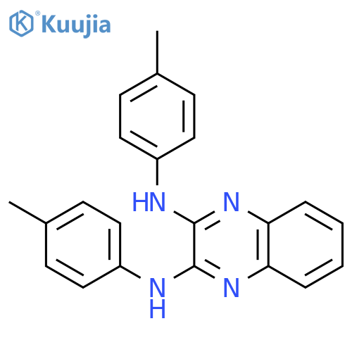 2,3-QUINOXALINEDIAMINE, N,N'-BIS(4-METHYLPHENYL)- structure