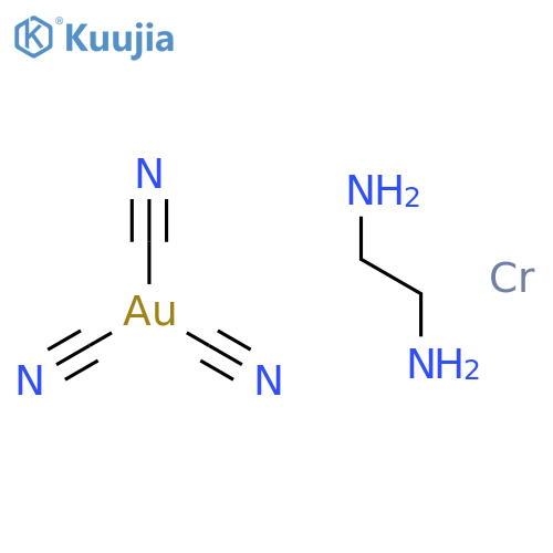 Chromium(3+), tris(1,2-ethanediamine-kappaN1,kappaN2)-, (OC-6-11)-, bis(cyano-kappaC)aurate(1-) (1:3) structure