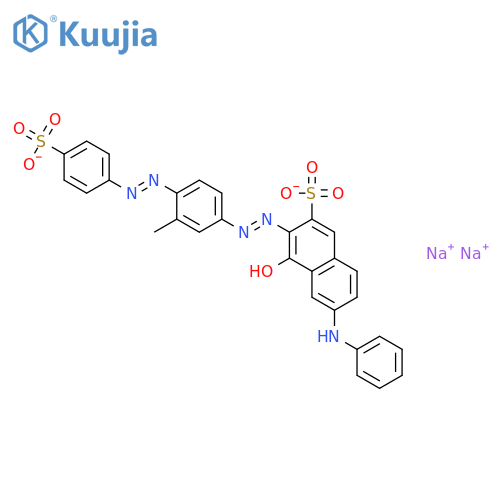disodium 4-hydroxy-3-[[3-methyl-4-[(4-sulphonatophenyl)azo]phenyl]azo]-6-(phenylamino)naphthalene-2-sulphonate structure