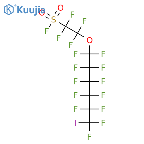 2-(1,1,2,2,3,3,4,4,5,5,6,6-dodecafluoro-6-iodohexoxy)-1,1,2,2-tetrafluoroethanesulfonyl fluoride structure