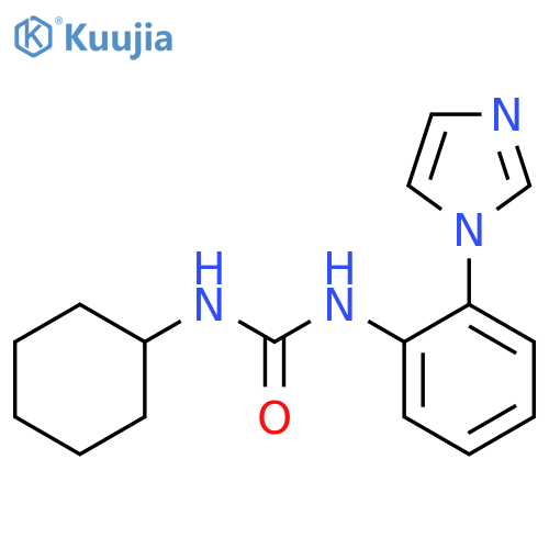 Urea, N-cyclohexyl-N'-[2-(1H-imidazol-1-yl)phenyl]- structure