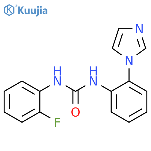 Urea, N-(2-fluorophenyl)-N'-[2-(1H-imidazol-1-yl)phenyl]- structure