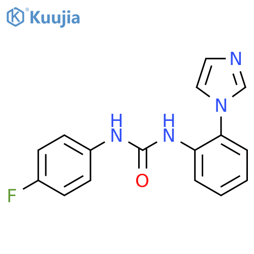 Urea, N-(4-fluorophenyl)-N'-[2-(1H-imidazol-1-yl)phenyl]- structure