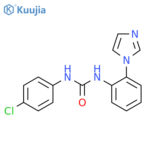 Urea, N-(4-chlorophenyl)-N'-[2-(1H-imidazol-1-yl)phenyl]- structure