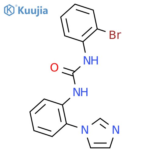 Urea, N-(2-bromophenyl)-N'-[2-(1H-imidazol-1-yl)phenyl]- structure