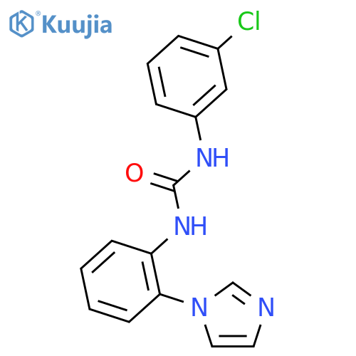 Urea, N-(3-chlorophenyl)-N'-[2-(1H-imidazol-1-yl)phenyl]- structure