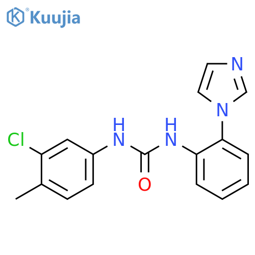 Urea, N-(3-chloro-4-methylphenyl)-N'-[2-(1H-imidazol-1-yl)phenyl]- structure
