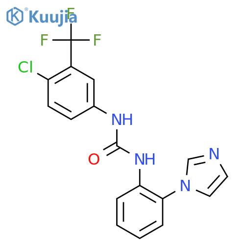Urea,N-[4-chloro-3-(trifluoromethyl)phenyl]-N'-[2-(1H-imidazol-1-yl)phenyl]- structure