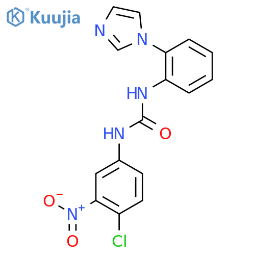 Urea, N-(4-chloro-3-nitrophenyl)-N'-[2-(1H-imidazol-1-yl)phenyl]- structure