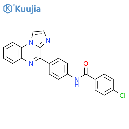 Benzamide, 4-chloro-N-(4-imidazo[1,2-a]quinoxalin-4-ylphenyl)- structure