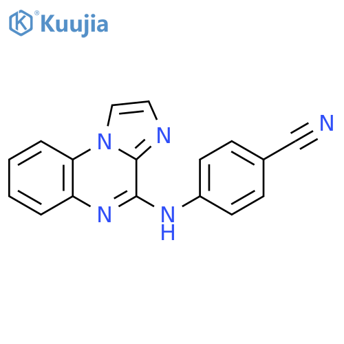 Benzonitrile, 4-(imidazo[1,2-a]quinoxalin-4-ylamino)- structure