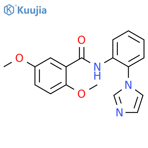Benzamide, N-[2-(1H-imidazol-1-yl)phenyl]-2,5-dimethoxy- structure