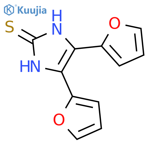 2H-IMIDAZOLE-2-THIONE, 4,5-DI-2-FURANYL-1,3-DIHYDRO- structure