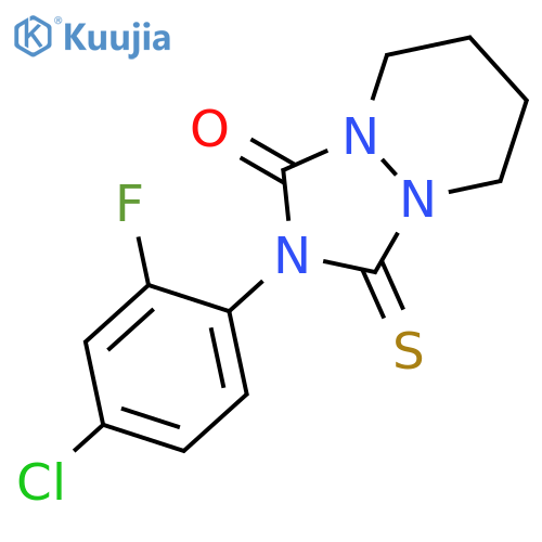 1H-(1,2,4)Triazolo(1,2-a)pyridazin-1-one, 2-(4-chloro-2-fluorophenyl)h exahydro-3-thioxo- structure