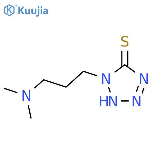 5H-Tetrazole-5-thione, 1-[3-(dimethylamino)propyl]-1,2-dihydro- structure