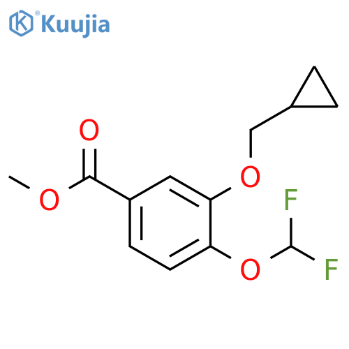 Methyl 3-(cyclopropylmethoxy)-4-(difluoromethoxy)benzoate structure