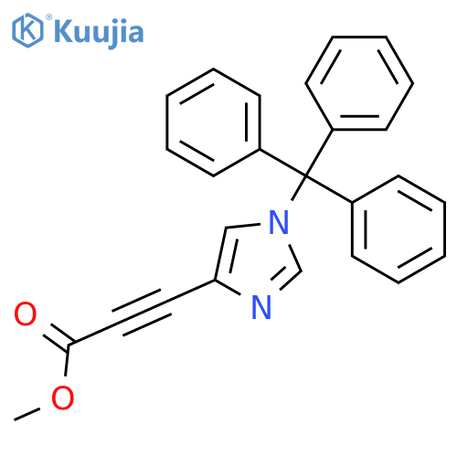 2-Propynoic acid, 3-[1-(triphenylmethyl)-1H-imidazol-4-yl]-, methyl ester structure