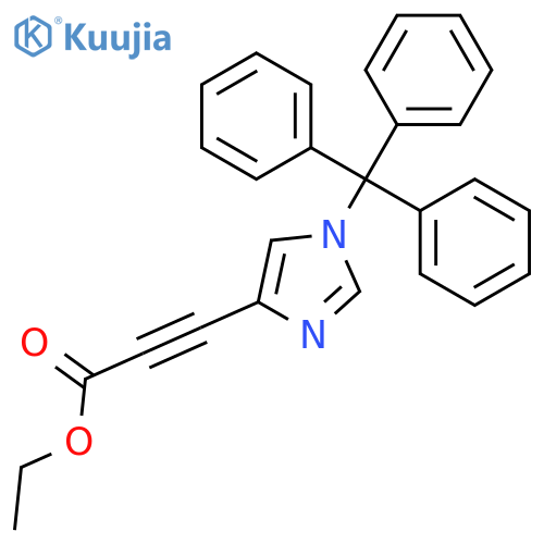 2-Propynoic acid, 3-[1-(triphenylmethyl)-1H-imidazol-4-yl]-, ethyl ester structure