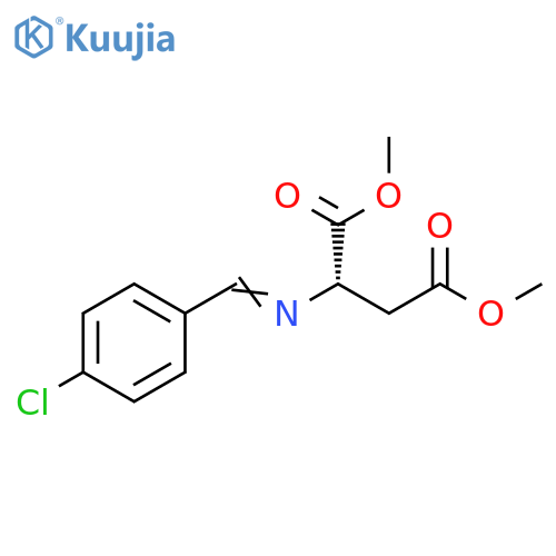 Aspartic acid, N-[(4-chlorophenyl)methylene]-, dimethyl ester structure